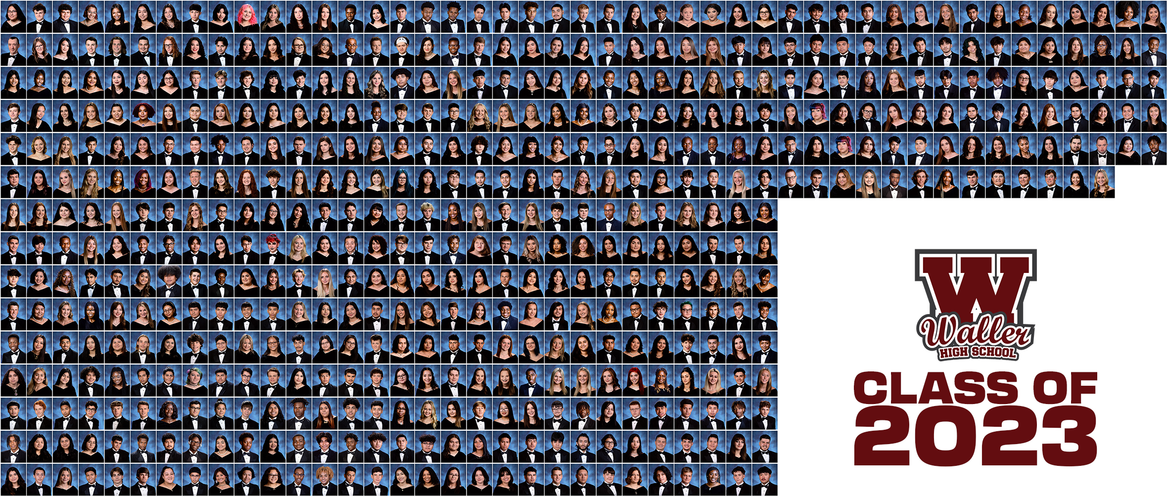 The Waller High School Class of 2023. In recent years, Waller ISD has combined the portraits of its graduates. (courtesy Waller ISD)