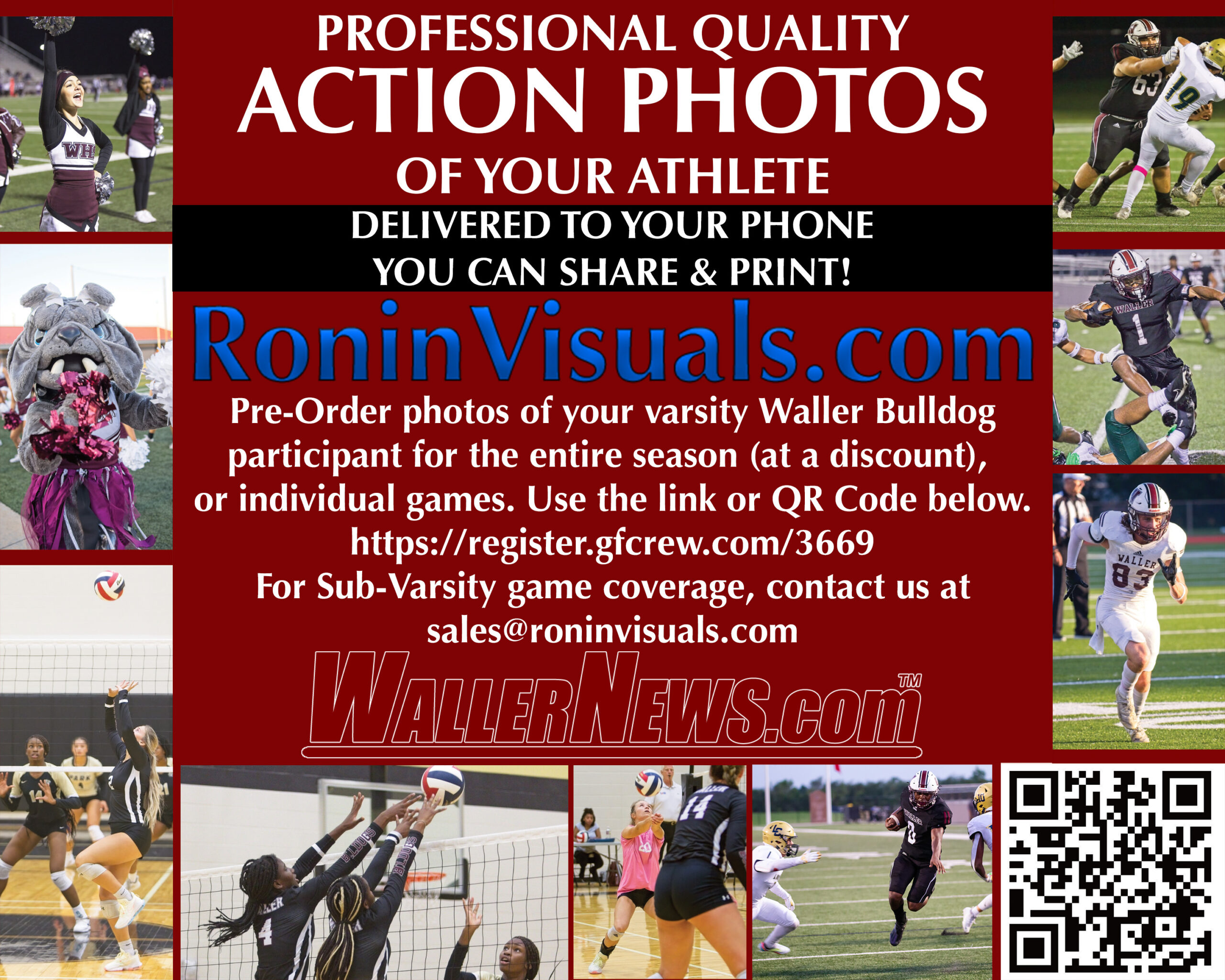 Pre-order sports action photos of your Bulldog or Lady Bulldog by clicking this link.Don't see an upcoming game? Email us at sports@roninvisuals.com